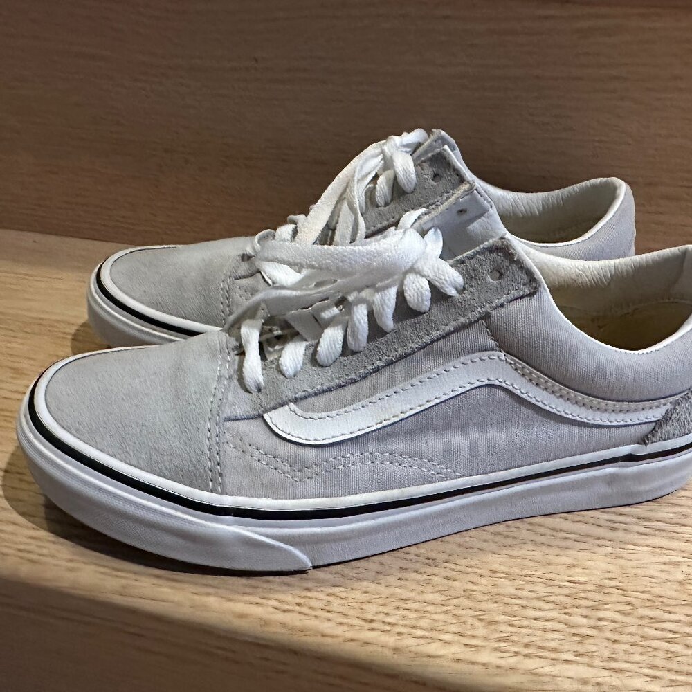 Vans Light Grey Suede Canvas Old Skool Vans Womens Size 8